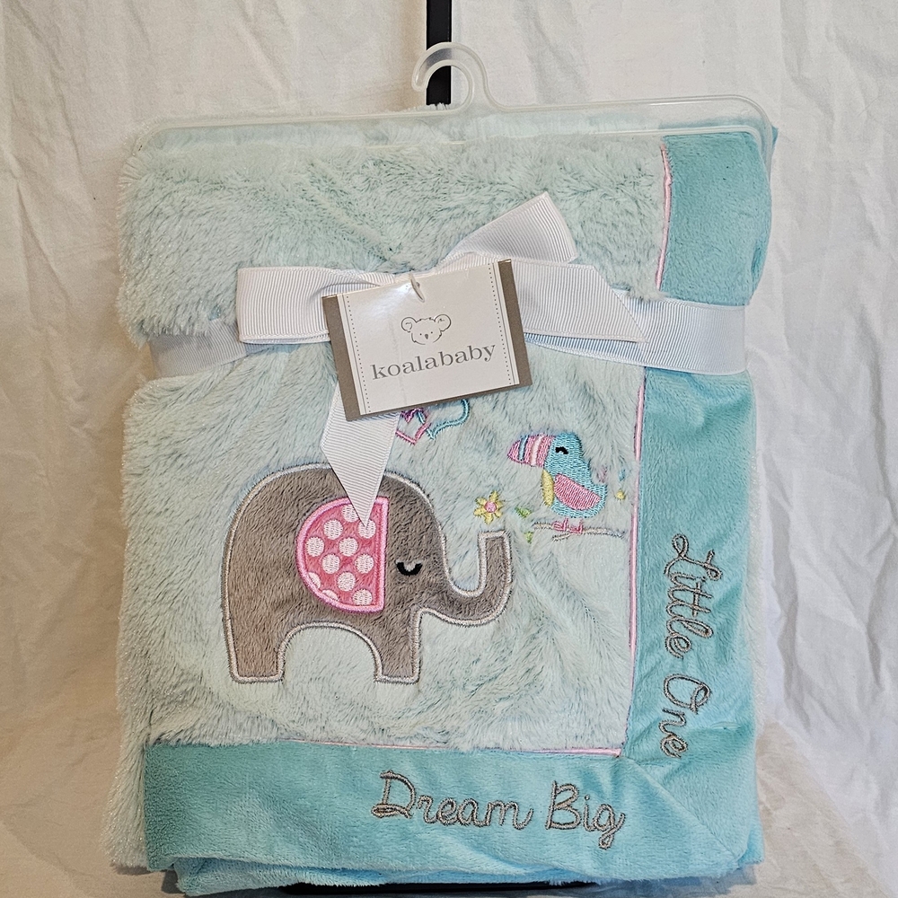 *NWT* Koala Baby Blue Plush Baby Blanket